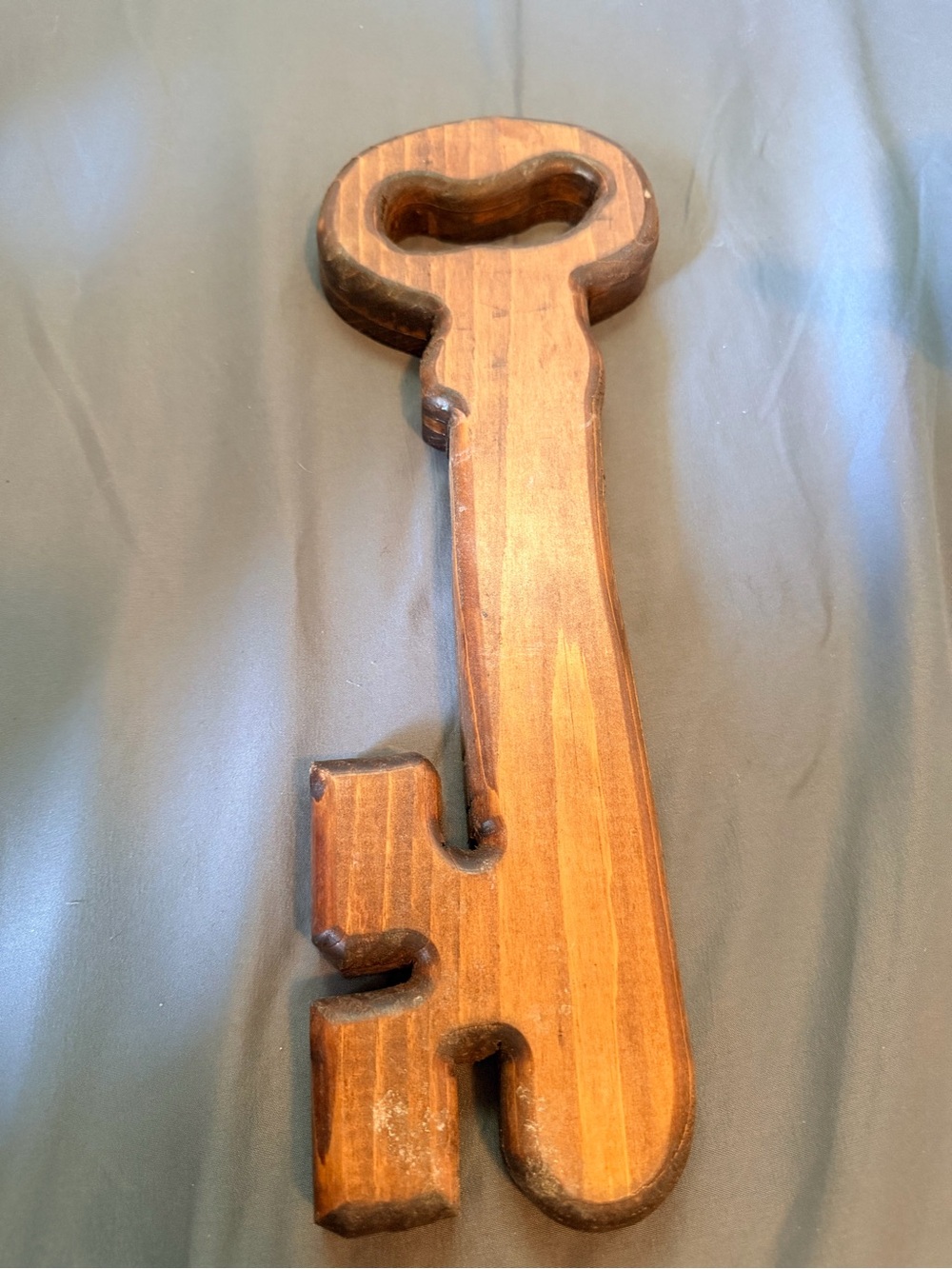 Rustic Wooden Key Wall Hook - Brown